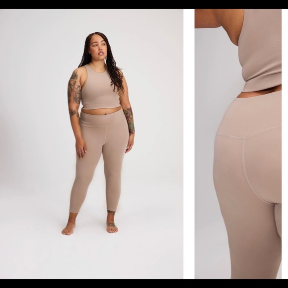 BNWT Girlfriend Collective 7/8 high waist leggings - QUARTZ in LARGE - Picture 1 of 6